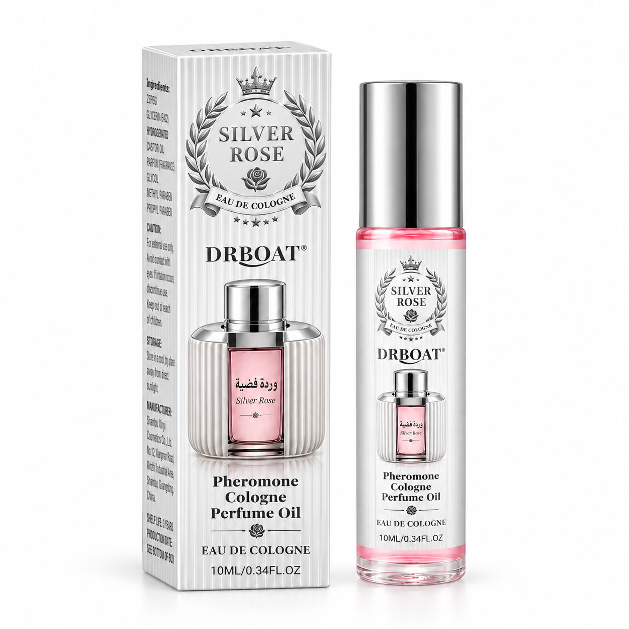 Perfume Fragrance Concentration - 실버 로즈 롤온 향수 오일, 10ml,