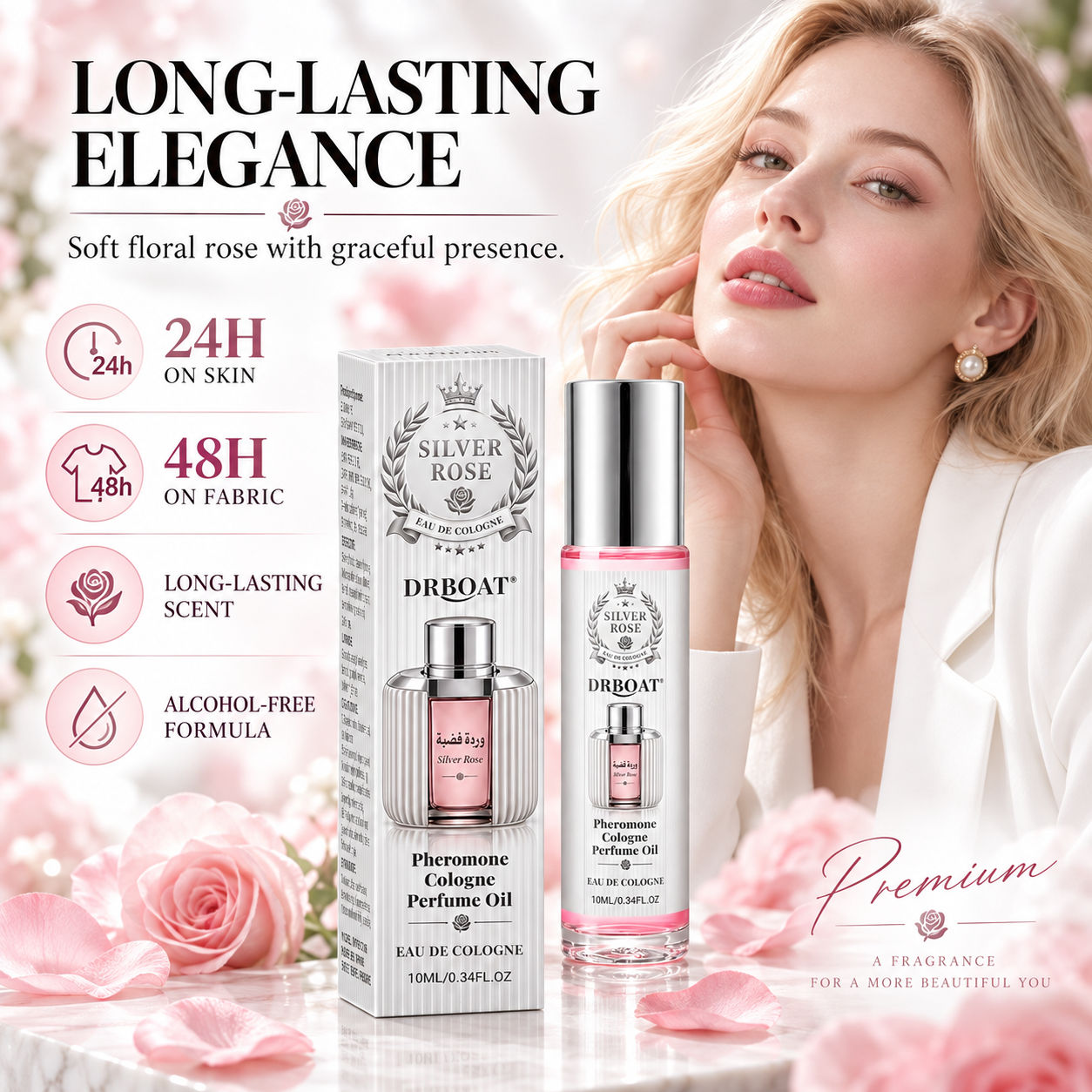 실버 로즈 롤온 향수 오일, 10ml, 플로럴 향, 오 - Perfume Fragrance Concentration 리뷰 및 가격