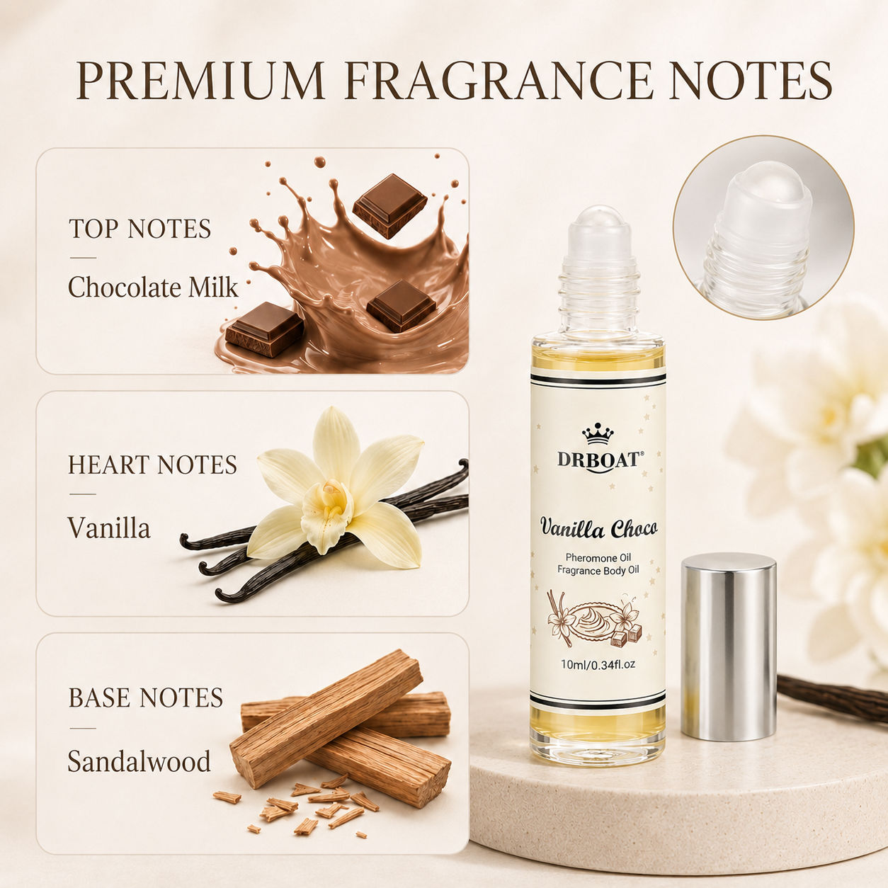 여성용 바닐라 초콜릿 샌달우드 롤온 향수 오일, 알코올 - Perfume Fragrance Oil 리뷰 및 가격